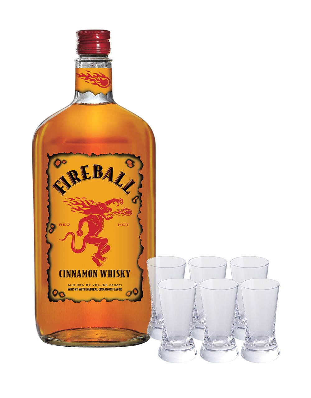 Fireball Whisky with Shot Glasses | Buy Online or Send as a Gift ...